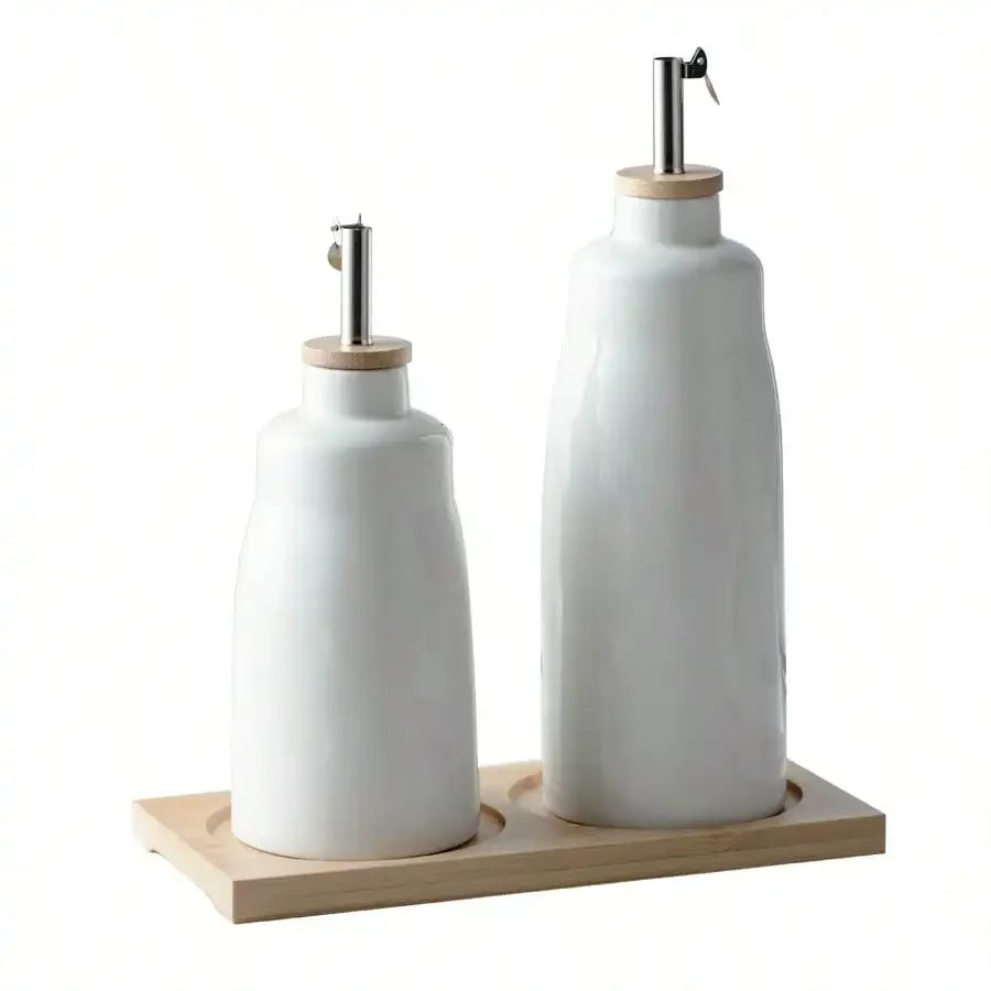 Ceramic Oil Bottle Kitchenware Oil Pot Soy Sauce Vinegar Bottle Condiment Jar Commercial Creative Light-Blocking Decanter Oasis Select