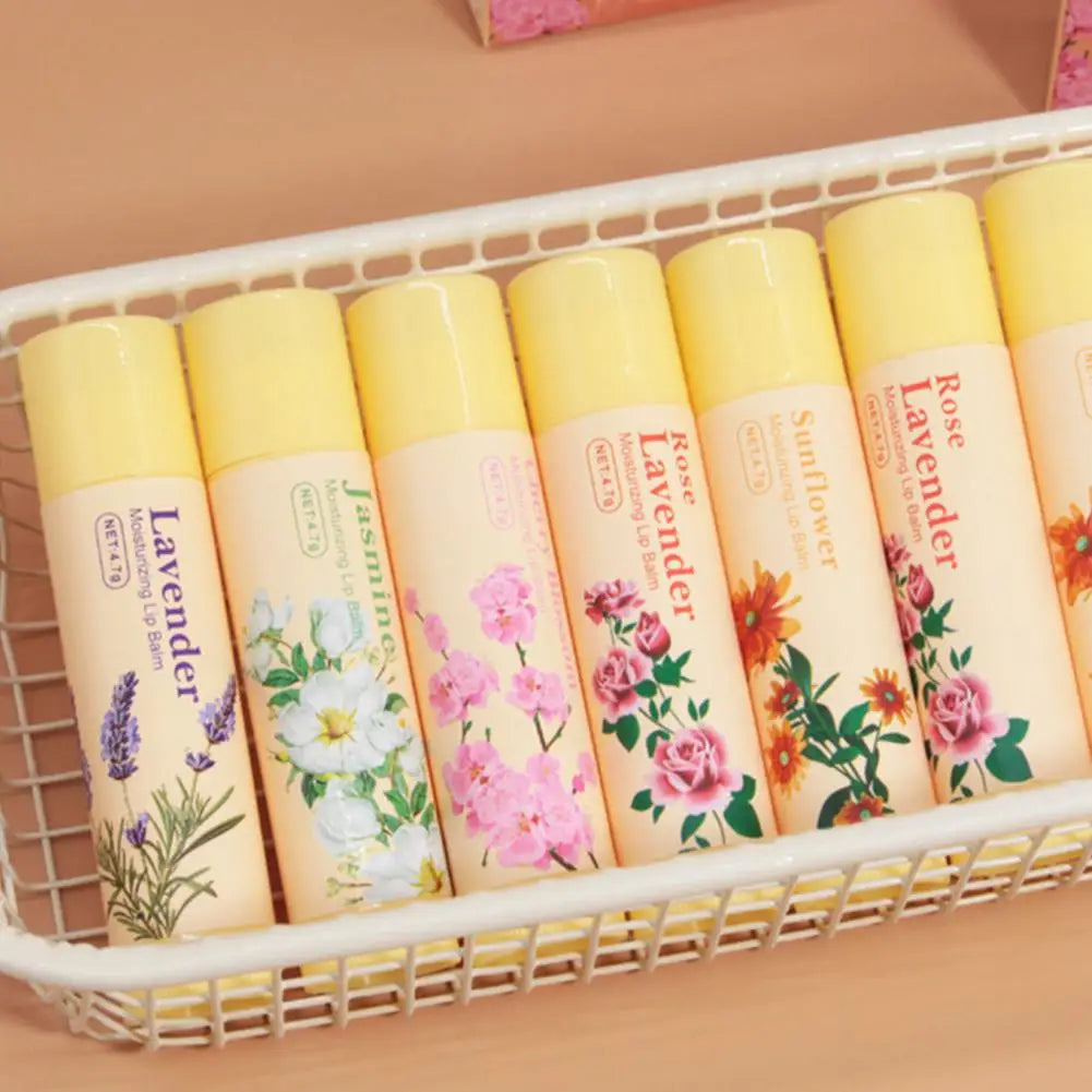 Eelhoe 5-Piece Flower Flavor Lip Balm Set – Hydrating & Nourishing Lip Balm Set Oasis Select