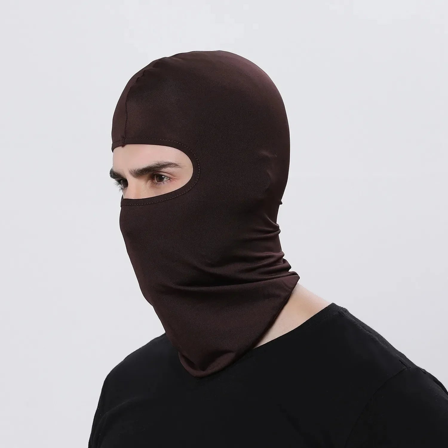 Balaclava Motorcycle Face Mask Moto Helmet Bandana Hood Ski Neck Full Face Mask Windproof Dustproof Face Shield Men's Biker Mask Oasis Select 1PCS Brown