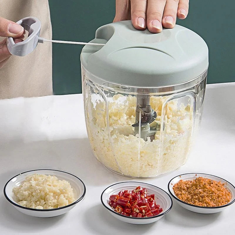 Manual Garlic Chopper & Vegetable Mincer 500ml/900ml Manual Food Chopper Oasis Select