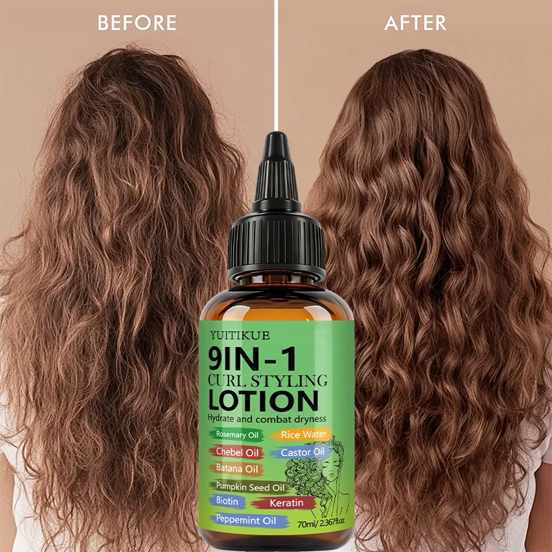 YUITIKUE 9-in-1 Curl Styling Lotion – Anti-Frizz & Defines