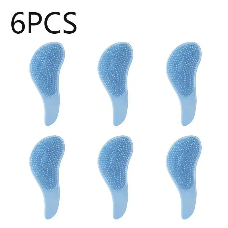 3/6Pcs Comb Anti-static Massage Hair Brush Tangle Detangle Air Cushion Hair Brush Comb Salon Barber Hair Styling Tools Oasis Select 6PCS Blue