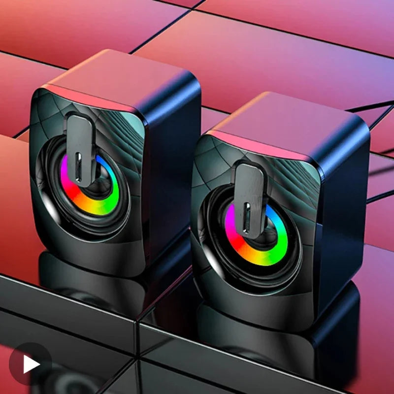 AyeBeau Mini Wired 2.0 Stereo PC Speakers – USB Desktop Audio