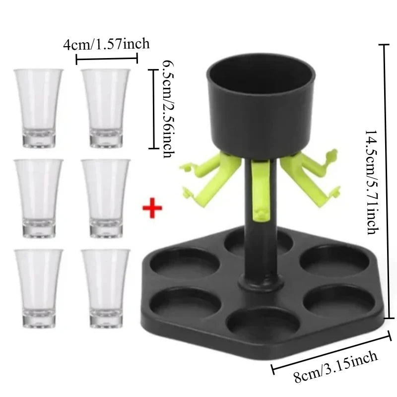 1pcs Drink Dispenser Party Supply Creative Liquor Pourer Reusable Beer Wine Whiskey Holder for Bar Drinking Game Oasis Select There are cups
