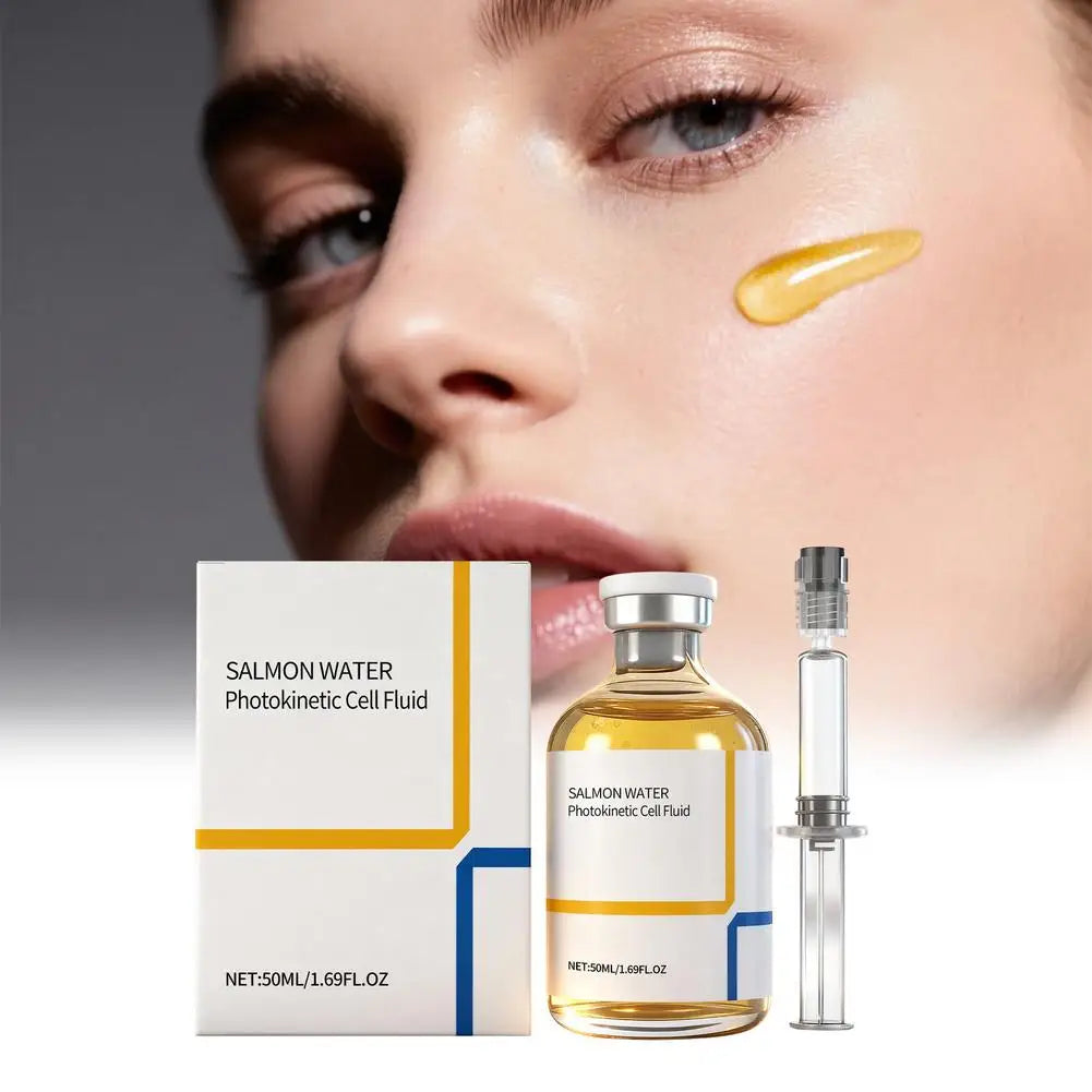 Korean Salmon Wrinkle Serum Skin Rejuvenation Essence, Strengthens Barrier Function, 24H Continuous Hydration Firming Skin Care Oasis Select