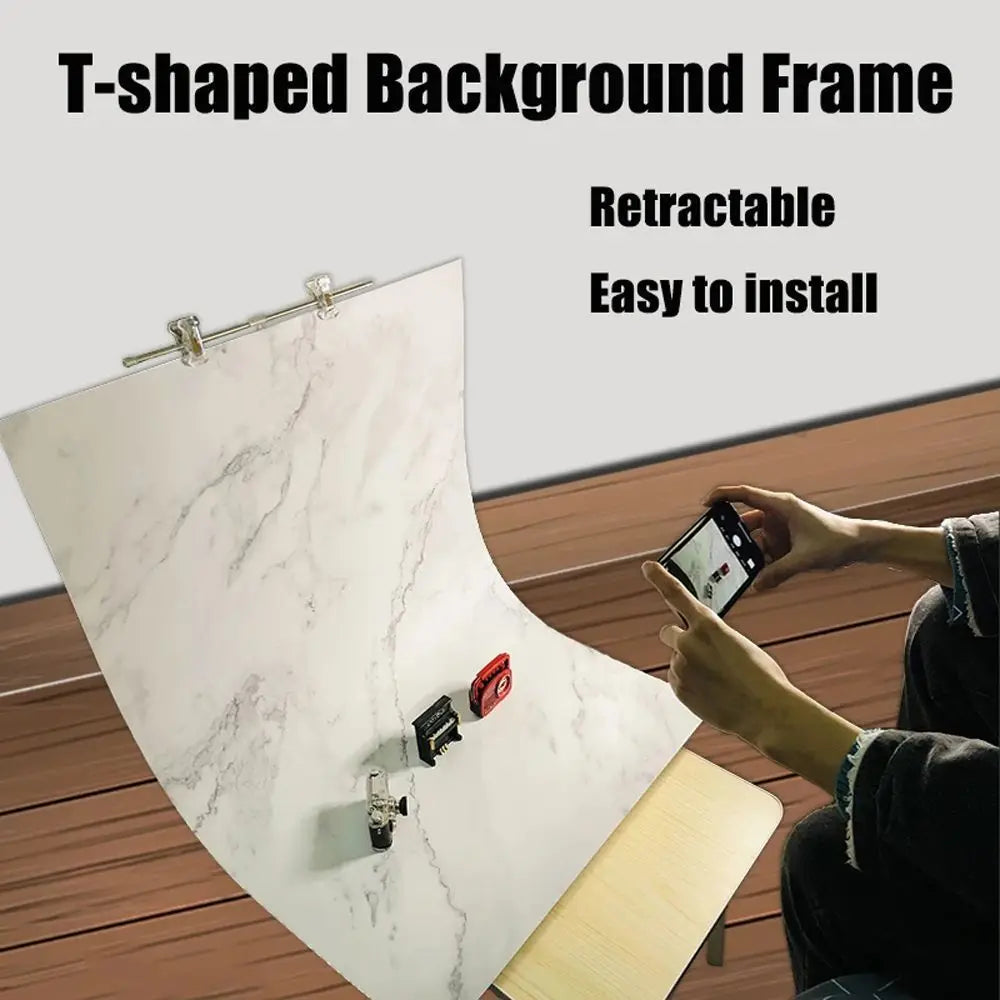 Photography Photo Backdrop Stands Adjustable T-Shape Background Frame Support System Stands With Clamps for Video Studio Oasis Select