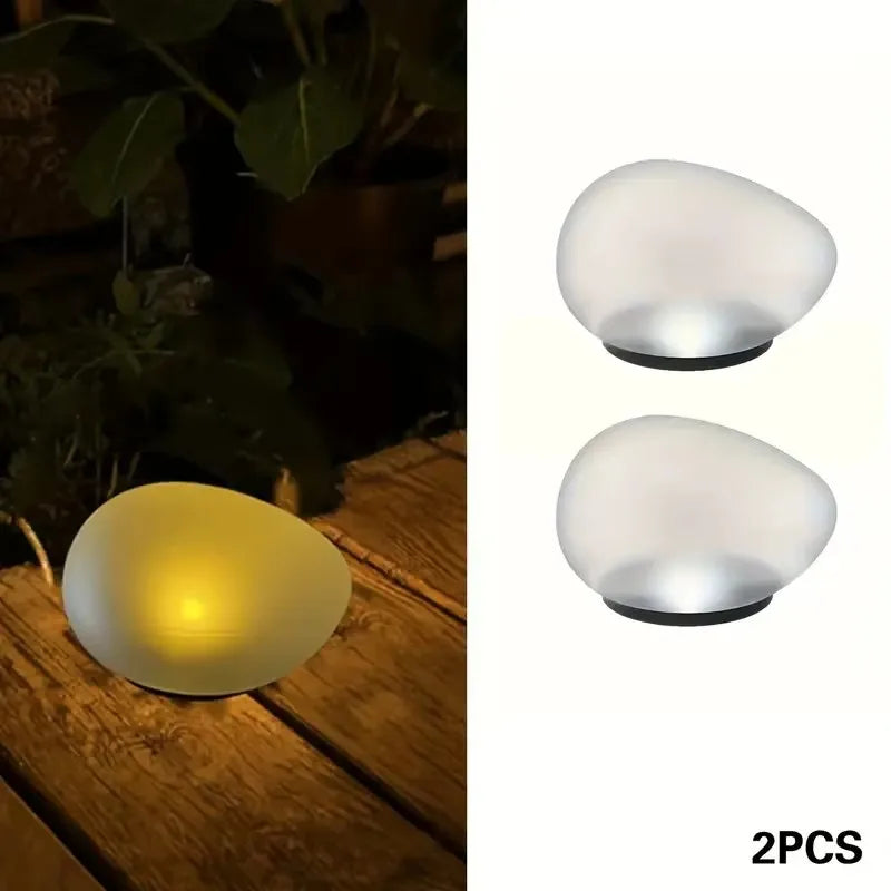 Solar Stone Ground Lamp – IP65 Waterproof LED Garden Lantern