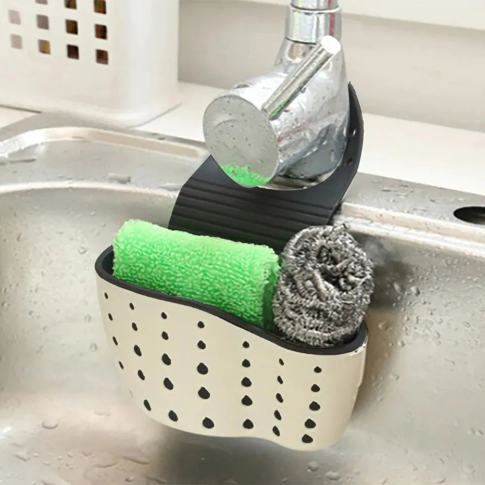 Adjustable Sink Drain Basket – Sponge & Soap Organiser Rack Sink Drain Basket Oasis Select