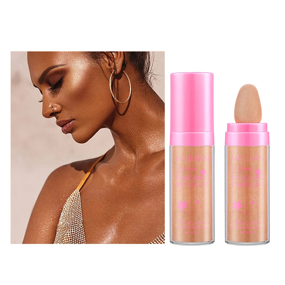 Waterproof Shimmer Highlighter Powder – Body & Hair Glow Shimmer Highlighter Powder Oasis Select