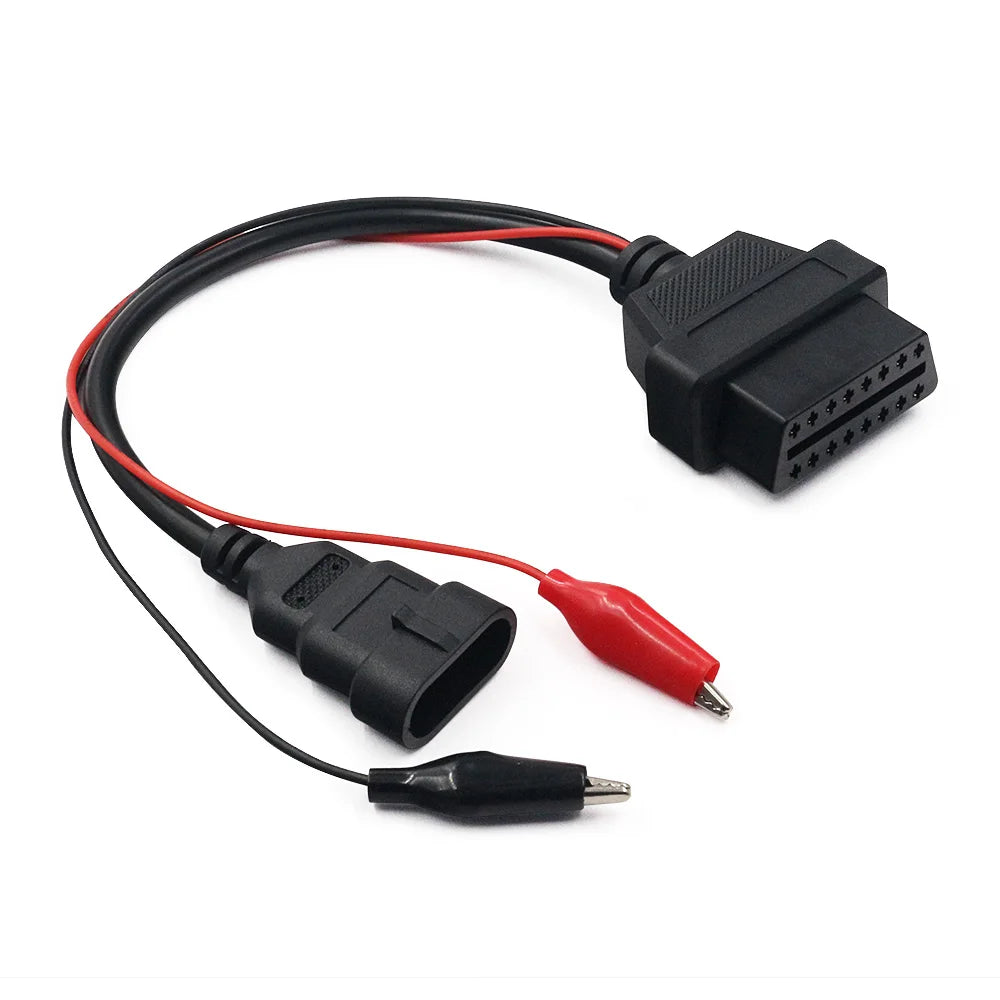 OBD2 3-Pin to 16-Pin Adapter Cable for Fiat, Lancia & Alfa Romeo OBD2 Diagnostic Adapter Oasis Select Red