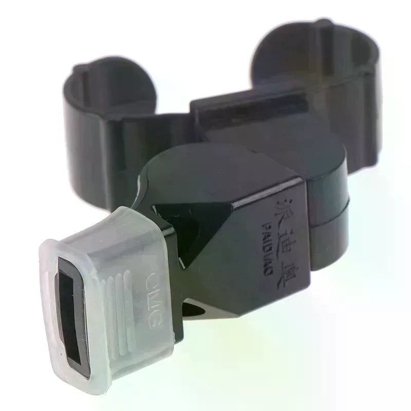 Black Plastic Pealess Finger Grip Sports Skate/Football Referee Mouth Whistle Oasis Select