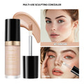 Super Coverage Concealer Multi-Use Cream Oil Free Highlight Covers Dark Circles Long-lasting Natural Matte Finish Long Wear Make Oasis Select 1 SNOW