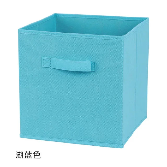 Non Woven Fabric Storage Box Home Supplies Clothing Underwear Storage Box,Kid Toy Storage Organizer Cabinet Drawer Organization Oasis Select Lake blue
