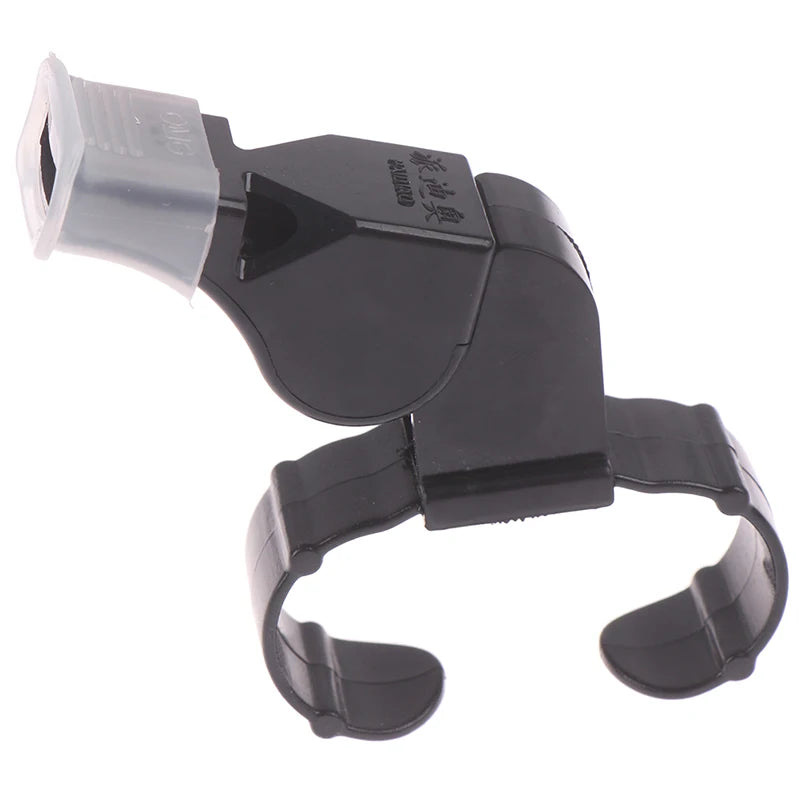 Black Plastic Pealess Finger Grip Sports Skate Soccer Football Referee Mouth Whistle Grip Whistle For Referees And Coaches Oasis Select