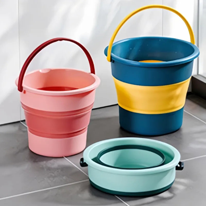 Folding bucket Portable station wagon Car fishing bucket Household large-capacity bathing foot bucket Thickened plastic Oasis Select