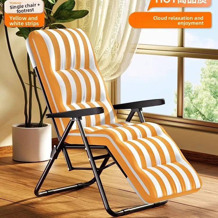 Folding recliner home leisure elderly balcony back chair office lunch break sit and sleep dual-purpose chair Oasis Select Red Wine