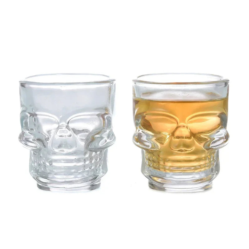 Halloween Gifts Skull Head Shot Glass Cup Creative Clear Crystal Wine Cup Liquor Whisky Vodka Beer Steins for Party Bar Oasis Select 2Pcs 50ml