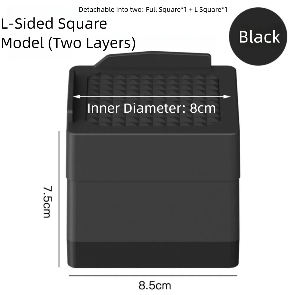 Professional Heavy-Duty Bed Risers Furniture Risers Square Adjustable Bed Lifts Risers Non-slip Bed Lifter Desk Sofa Chair Legs Oasis Select Black 2 layer
