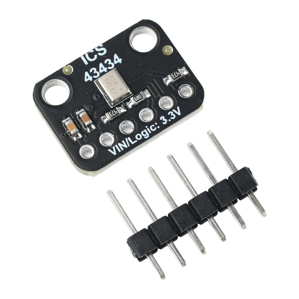 ICS-43434 MEMS Digital Microphone Module I2S DC 1.5V-3.6V Mini Microphone Module Breakout Low-Cost Low-Pass Filter Module Oasis Select Black
