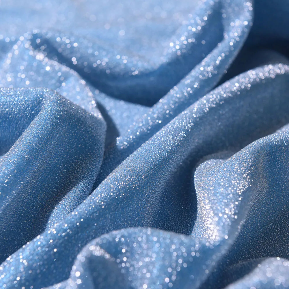 Starry Shiny Glitter Fabric 1.5x1.5m for DIY Projects Sewing Crafts Wedding Backdrops Dolls and Curtain Making Oasis Select F