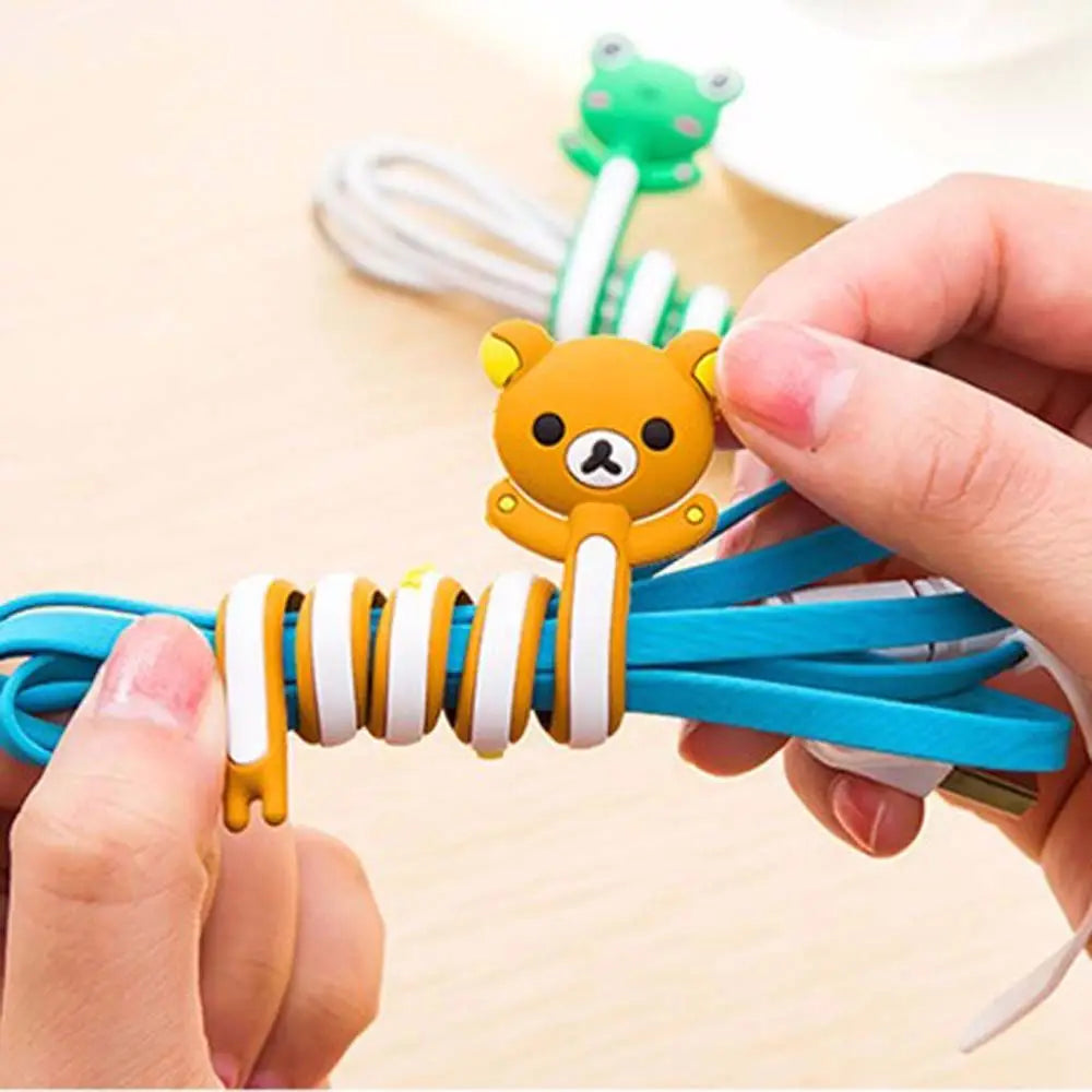 Cable Cartoon Phone Line Earphone Cord Organizer Headphone Cable Clip Cable Winder Wire Winder Cable Organizer Cable Clamp Oasis Select