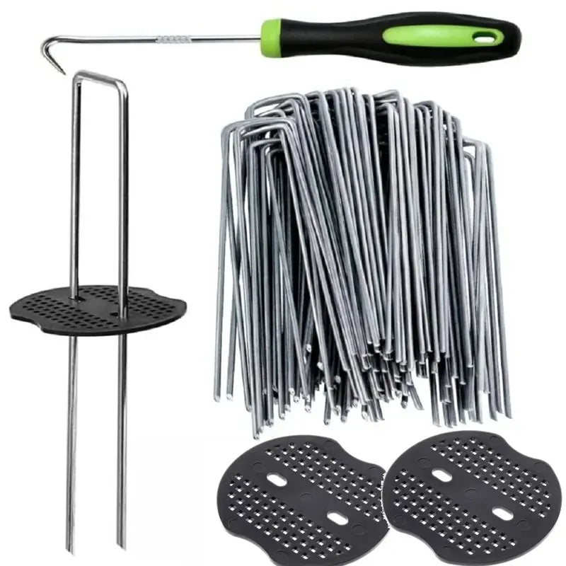 2026-WISH U Shape Heavy-Duty Pins 50 Pieces Landscape Fabric Stakes For Outdoor Plant Cover Spikes For Outdoor Yard Pathway Farm Oasis Select As Shown