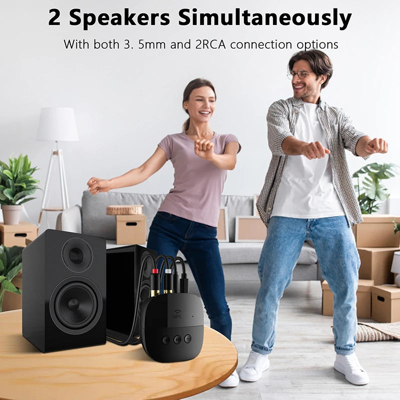 Bluetooth 5.2 Audio Receiver RCA 3.5mm AUX USB Stereo NFC Wireless Adapter U-Disk/TF Card With Mic For Car Kit Speaker Amplifier Oasis Select