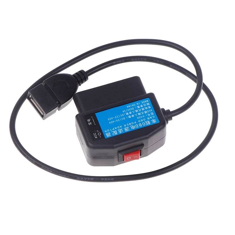 OBD Hardwire Kit with USB Car Charger Cable 5V 3A for Dash Cam Monitoring, 24 Hours Parking Surveillance Oasis Select