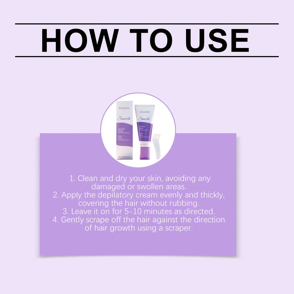 100g Gentle Hair Removal Cream Moisturizing Depilatory Body Care Smooth Firming Skin Relieve Discomfort Daily Use For Women Men Oasis Select