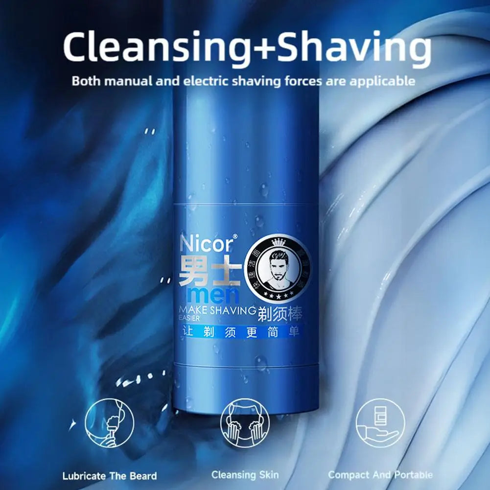 1/2/3PCS Mint Scent Men's Shaving Cream Stick Foam Rich Gentle 2-in-1 Shaving & Cleansing Cream Hydrating Shave Beard Cream Oasis Select
