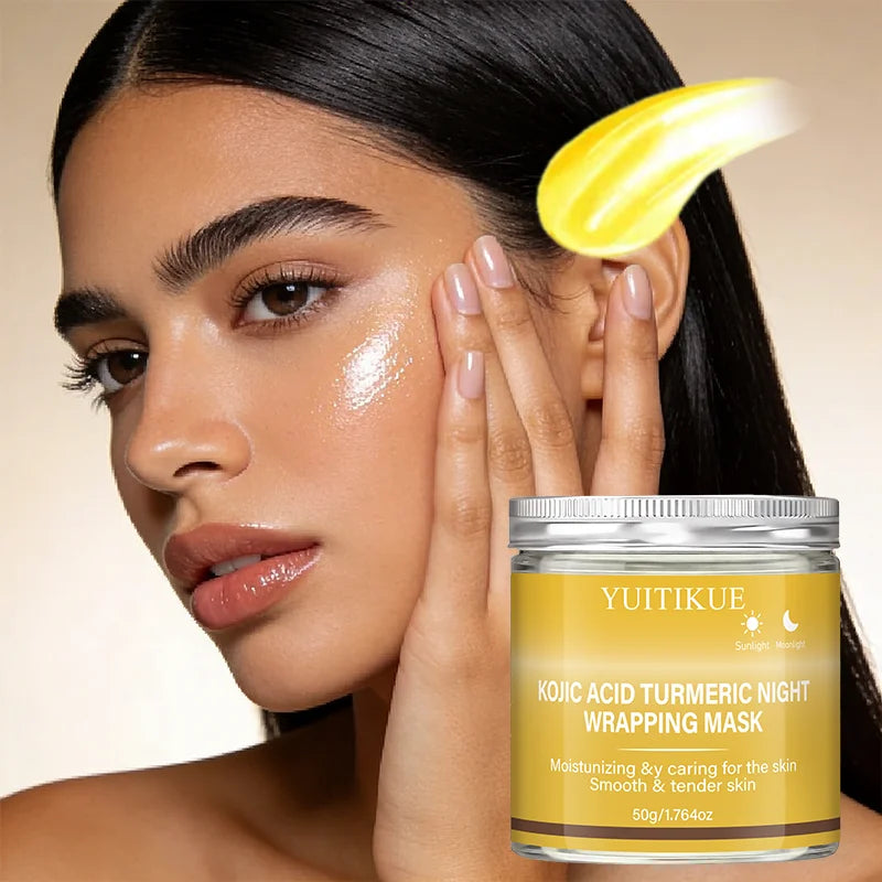 YUITIKUE Turmeric Night Mask - Deep Pore Cleansing, Gentle Care & Easy Peel-Off Formula Oasis Select