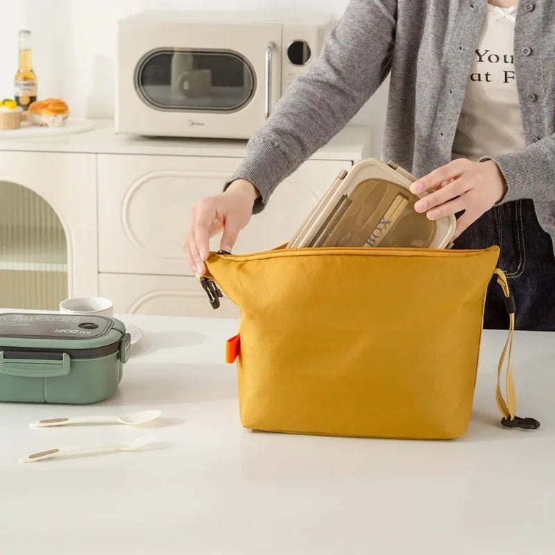 1pcs Handheld Lunch Box Bag Portable Insulated Lunch Box Bag Thickened Aluminum Foil Waterproof Insulation Oasis Select