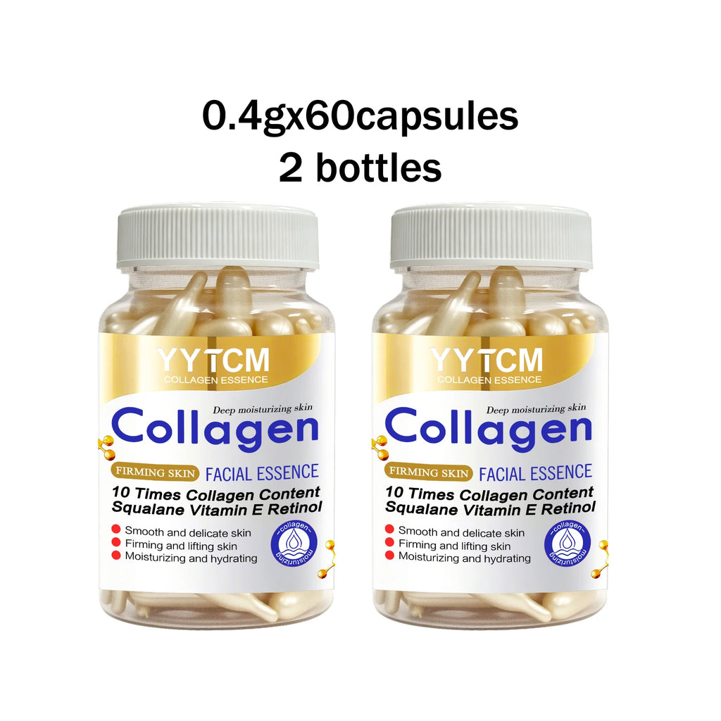 Collagen Firming Capsule Essence – Squalane, Retinol & Vitamin E Face Serum Capsules Oasis Select 2 Bottles 60 Capsules