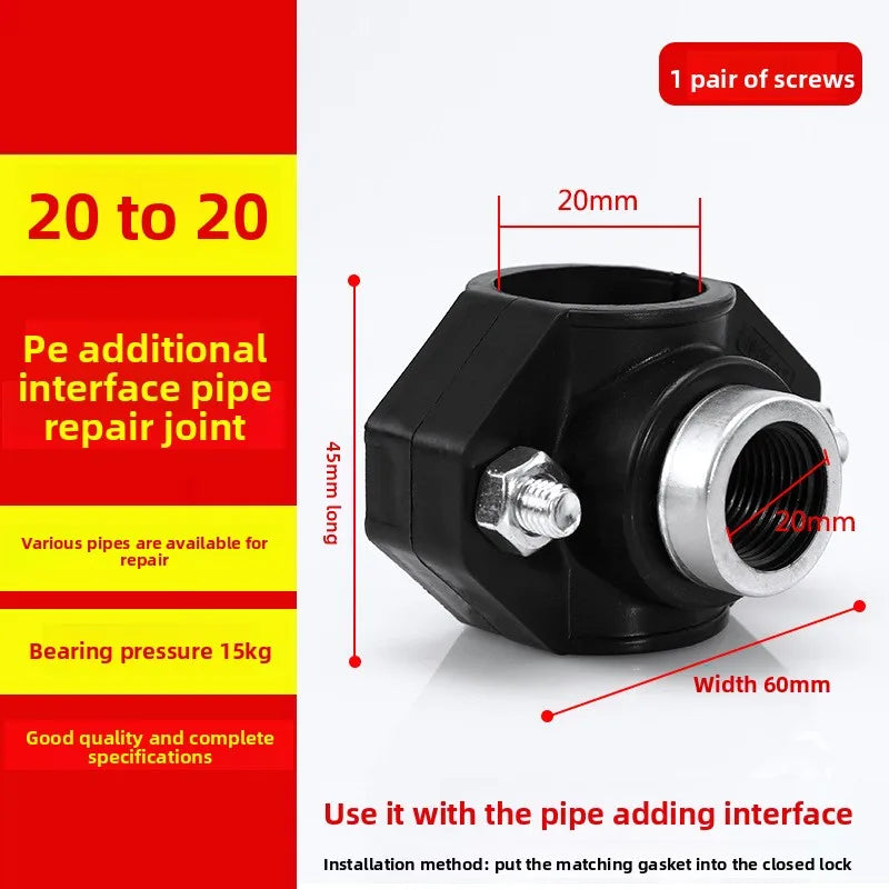 Clamp Saddle Drain Valve 20-50mm Waste Water Pipe Clips dn40 OD Hose Quick Connection Fittings Oasis Select 20x20