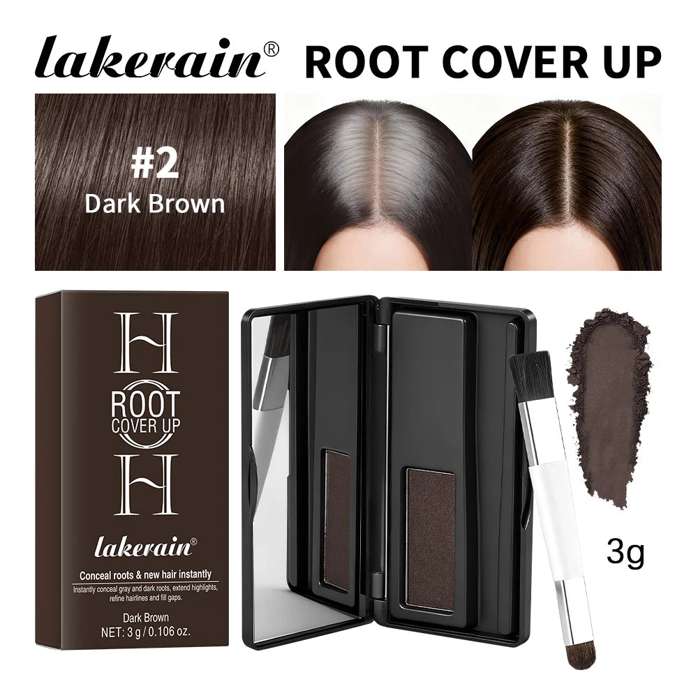 Natural Hair Powder Palette Hair Line Shadow Makeup Hair Concealer Long Lasting Waterproof Root Cover Up Instant Coverage Powder Oasis Select 2Dark Brown