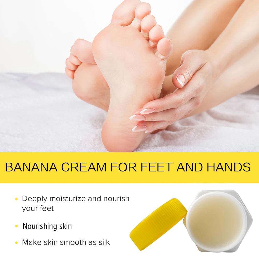 Ultra Moisturizing & Cracked Heel Care With Banana Extract For Dry, Rough Feet Overnight Renewal 20g/bottle Oasis Select