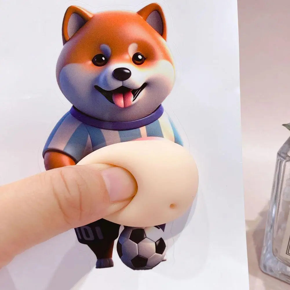 3D Cute Puppy Sticker Squeezeable Shiba Inu Phone Case Decoration Children's Birthday Party Favor Festival Supplies Oasis Select