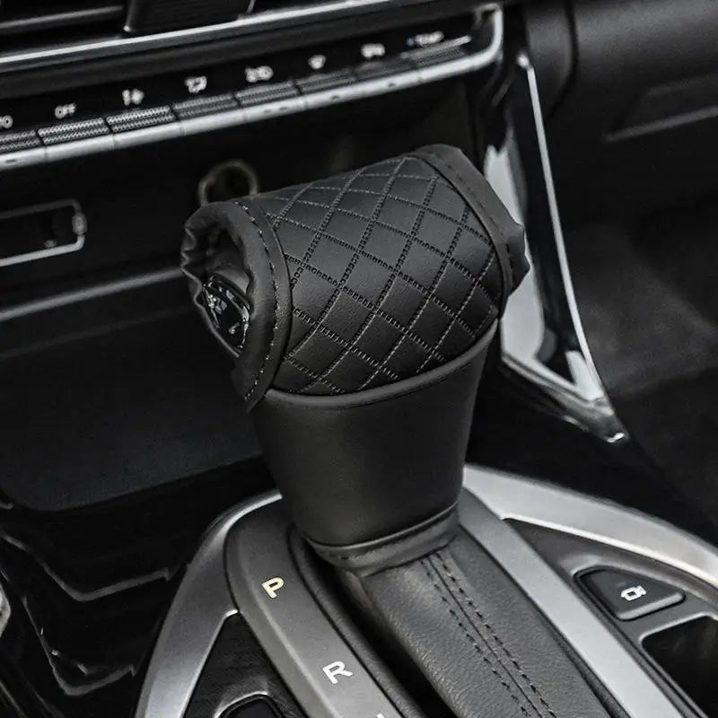 1Pcs PU Leather NonSlip DustProof Shifter Knob Protector Universal Car Gear Shift Cover Gear Lever Interior Decor Accessories Oasis Select