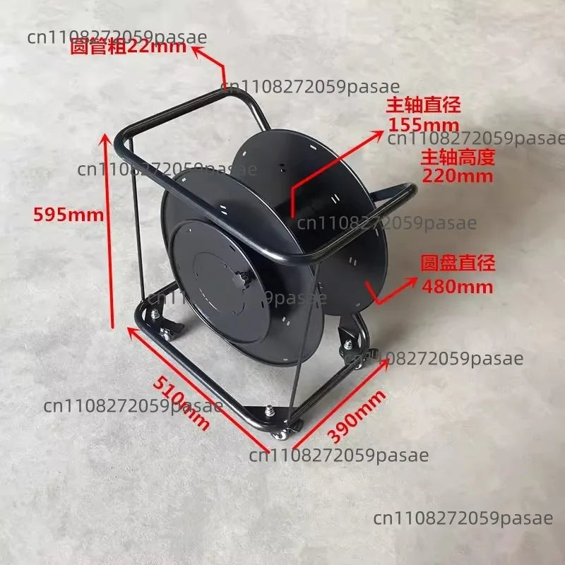 Heavy Duty Hand Push Cable Reel – Thickened Engineering Drum
