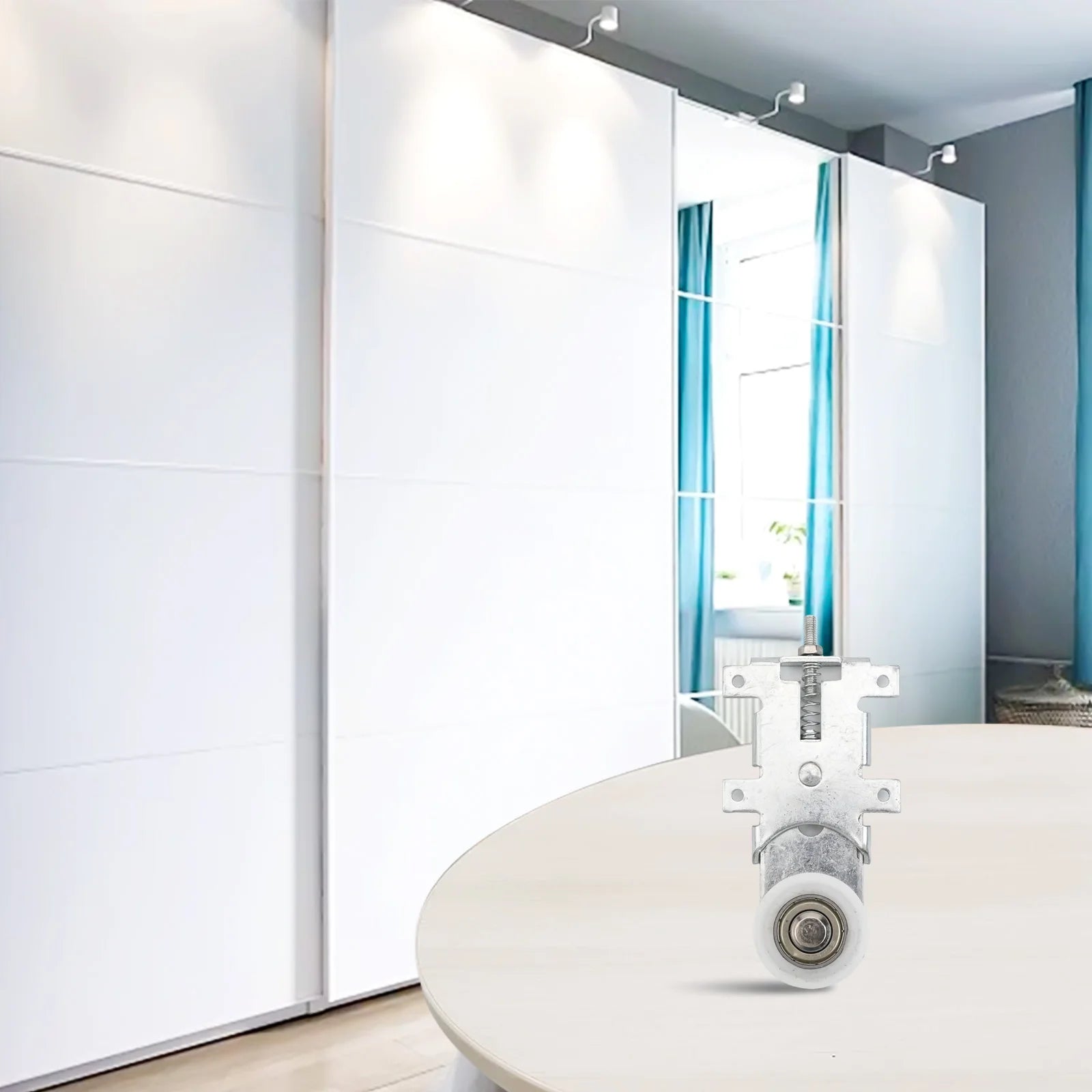 Interior Decor Sliding Door Roller Metal Roller Set Versatile Sliding Door Solution Sliding Door Silver Long-lasting Performance Oasis Select