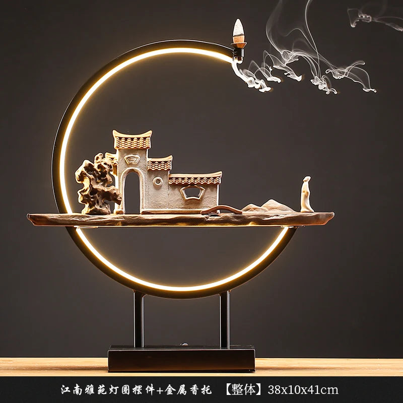 Chinese Zen retro simple ceramic hand aromatherapy reversion aromatherapy stove tea room living room decoration Oasis Select G