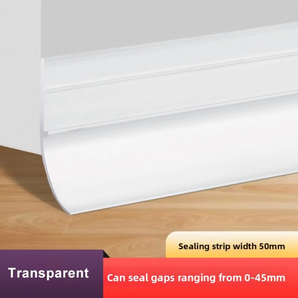 Noise Reduction Door Draft Stopper Self-adhesive Insect Prevention Weather Stripping Thickened 100cm Sound Barrier Bedroom Oasis Select 50mm-Transparent