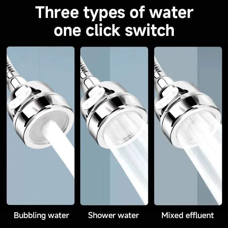 3 Modes Universal Kitchen Faucet Extenders Adapter 360° Rotation Filter Kitchen Gadgets Spray Water Saving Tap Nozzle Oasis Select