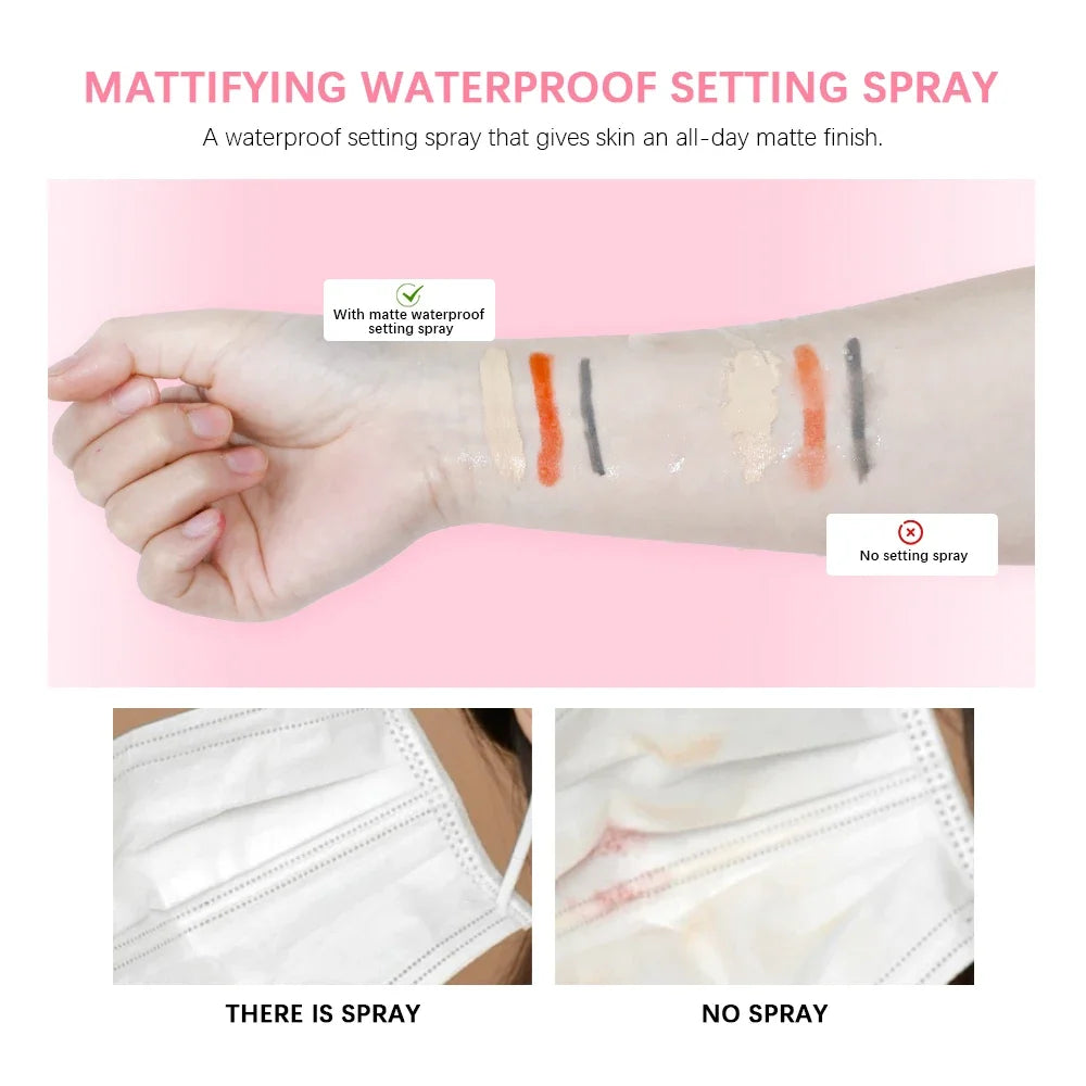 Mattifying Waterproof Setting Spray – Oil Control Makeup Fixer
