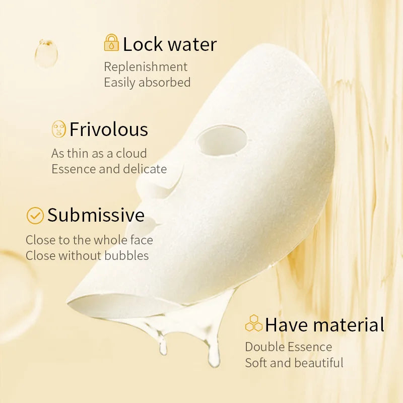BIOAQUA Rice Raw Pulp Facial Sheet Masks – 10pcs Hydrating Facial Sheet Mask Oasis Select