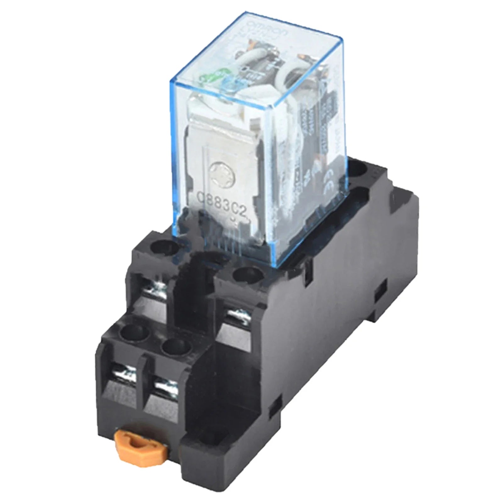 Coil Power Relay HH62P JQX 13F with Socket Base for DIN Rail Installation DC12V/DC24V/AC110V/AC220V Compatible Oasis Select