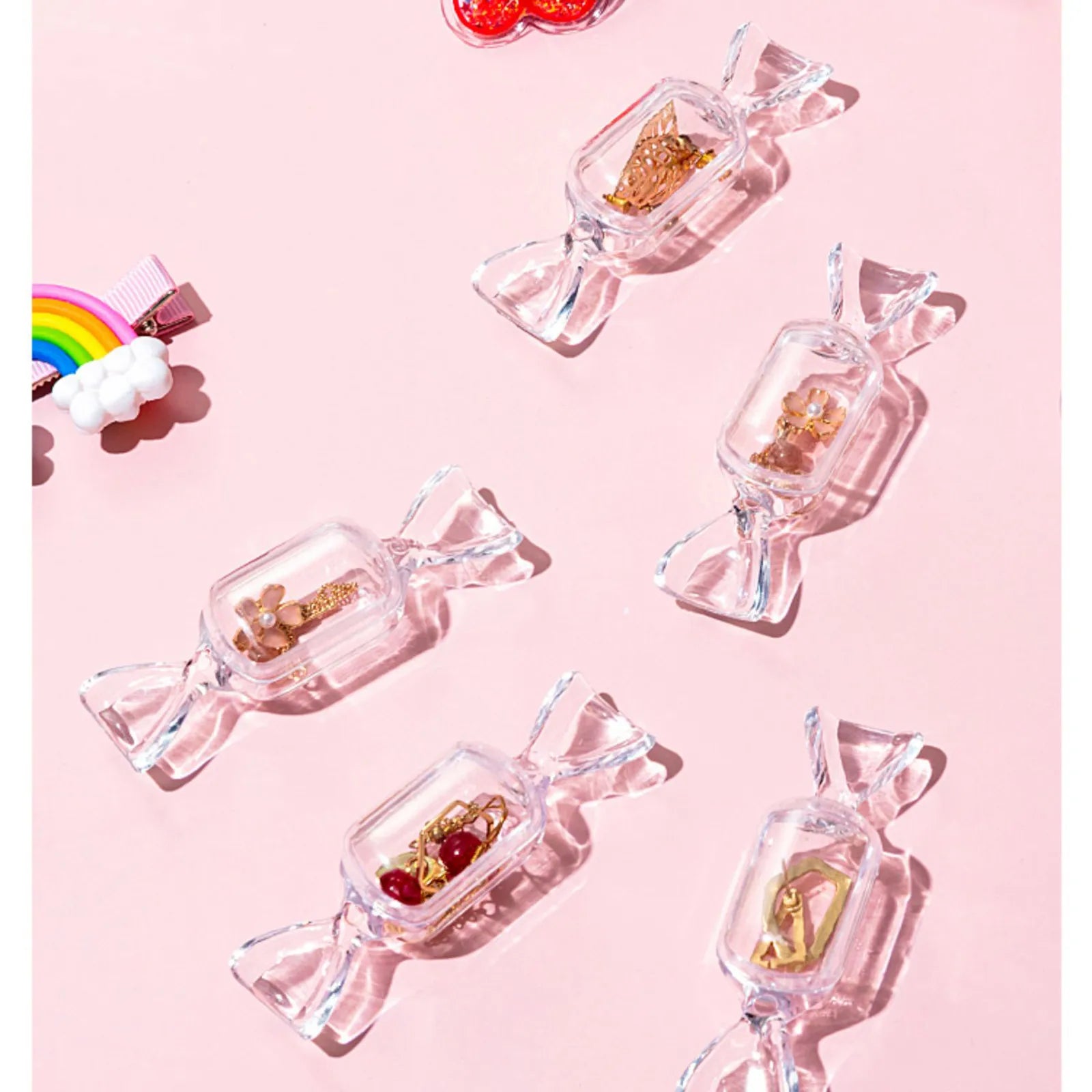 Candy Shape Transparent Jewelry & Mini Storage Box Organizer Jewelry Storage Box Oasis Select
