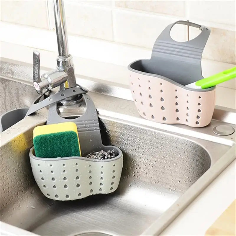 Double Layer Sink Hanging Basket | Sponge & Brush Organizer Sink Storage Basket Oasis Select