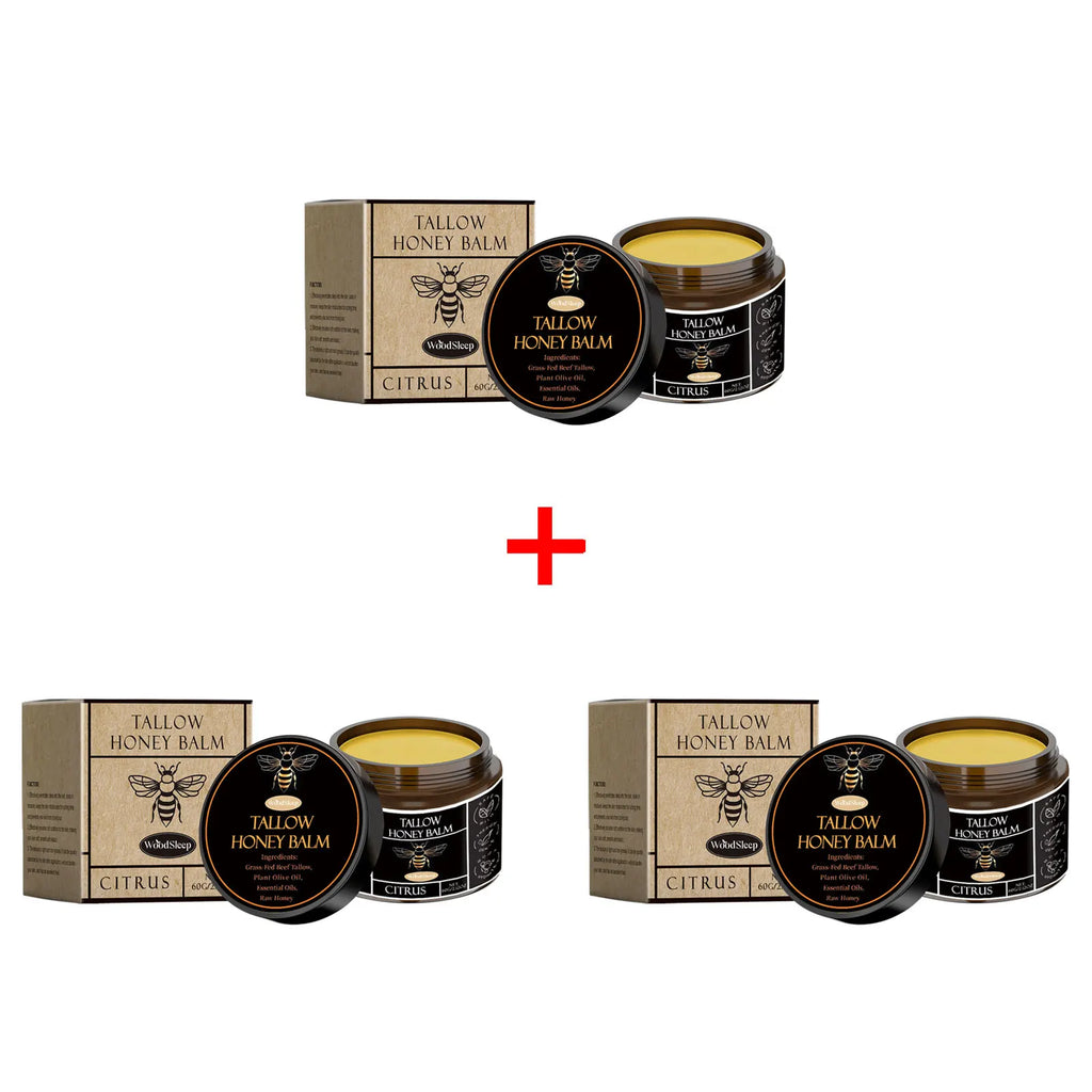 Tallow Honey Hydrating Face Balm Soothing Skin Repair Damaged Increase Facial Elasticity Lasting Nourishing Pure Tallow Cream Oasis Select 180G BOXED