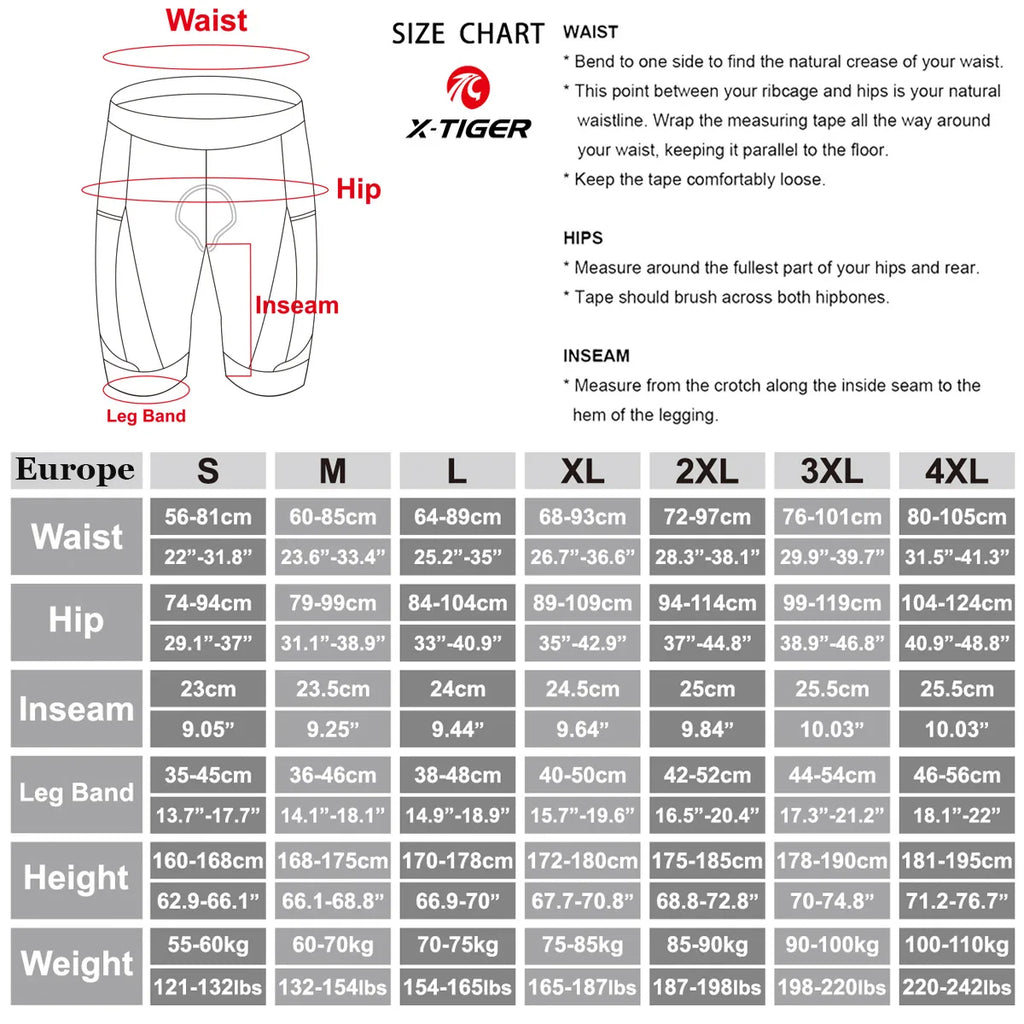 X-TIGER Cycling Bib Shorts Men's 5D Padded Bike Bibs Biking Tights With Pockets Triathlon Pro Licra UPF50+ Bicycle Shorts Oasis Select